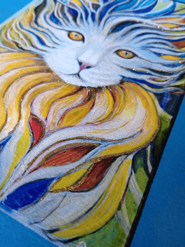 Mosaic kitty cat - Ltd Edition Printed Artwork A5 and A4 