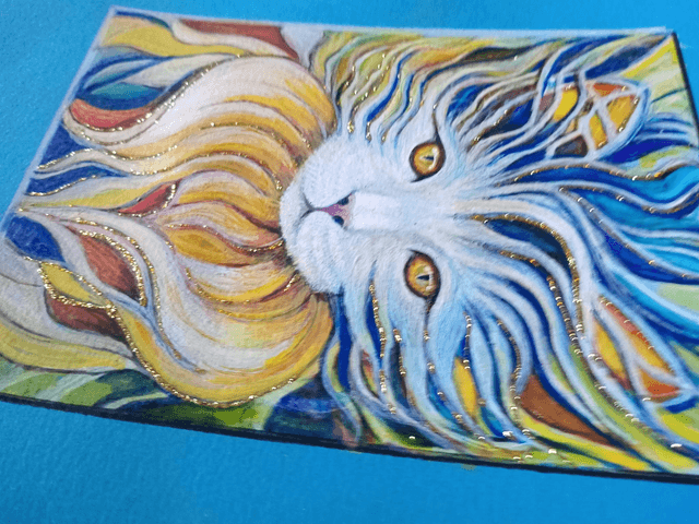 Mosaic kitty cat - Ltd Edition Printed Artwork A5 and A4 