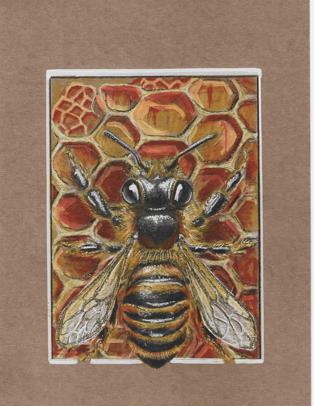 Whispers of the Golden Hive - Ltd Edition Printed Artwork A5 and A4 
